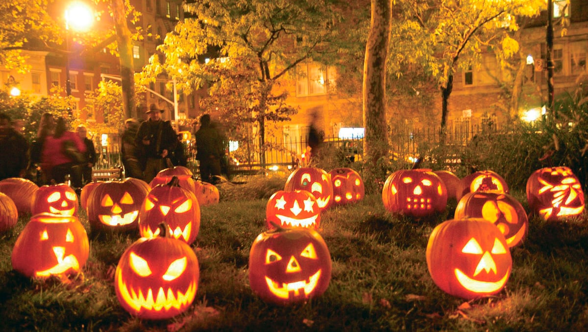 The pumpkin decorations are also an ancient tradition
