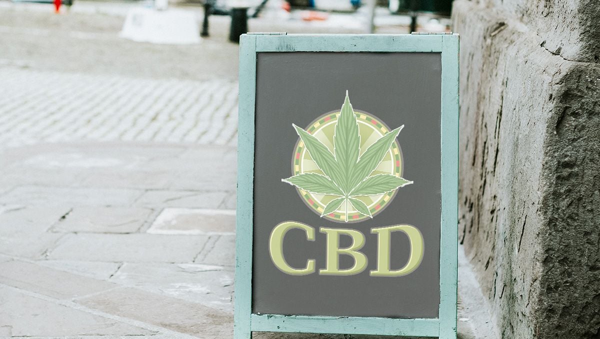 Weed in Finland: Cannabis Legal Status Guide: A CBD sidewalk sign