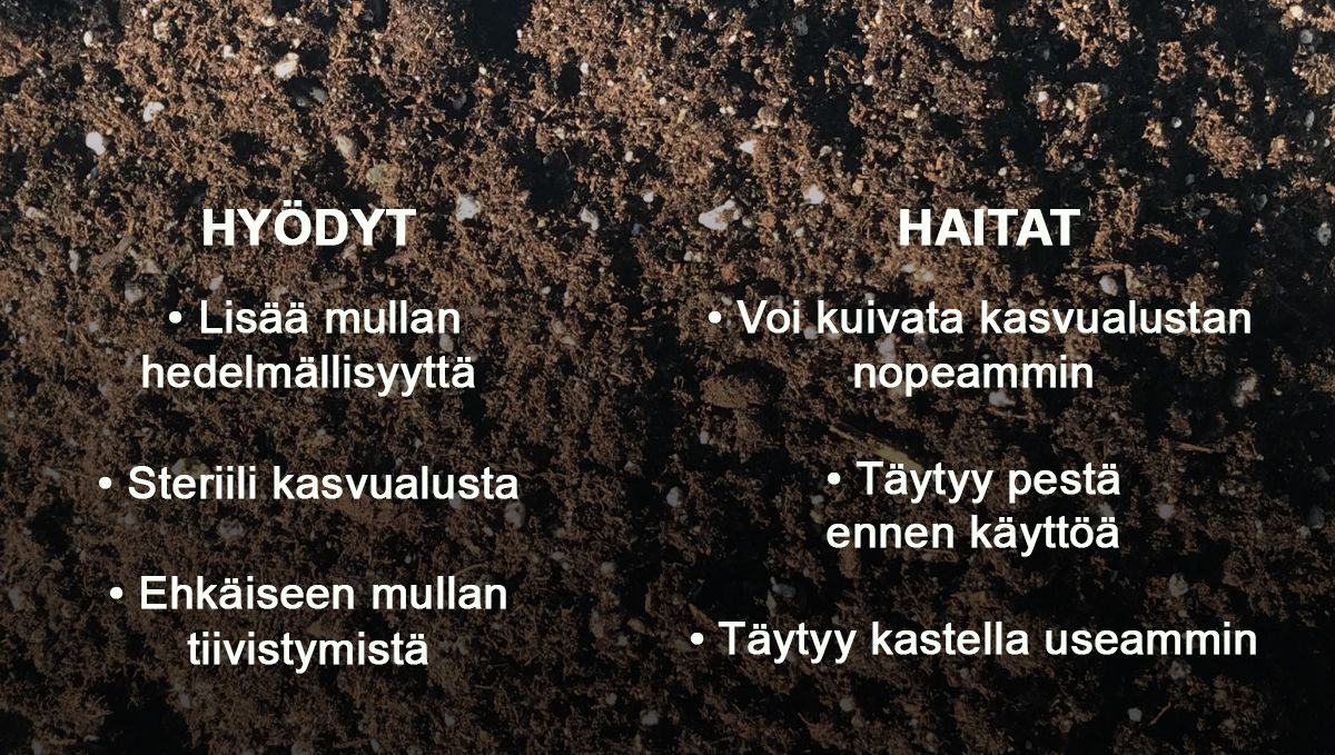 Hyödyt ja haitat perliitin lisäämisestä multaan