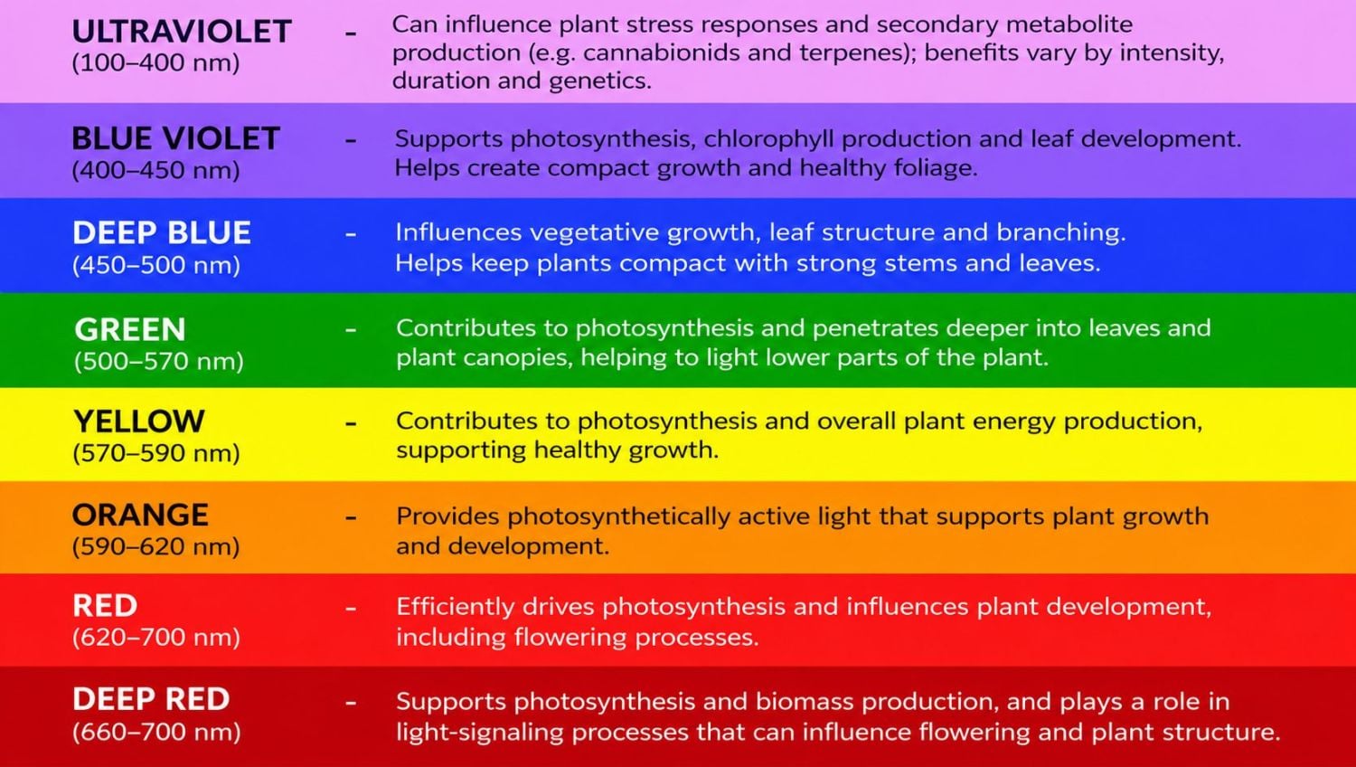Best light spectrum for autos: light spectrum and plant growth