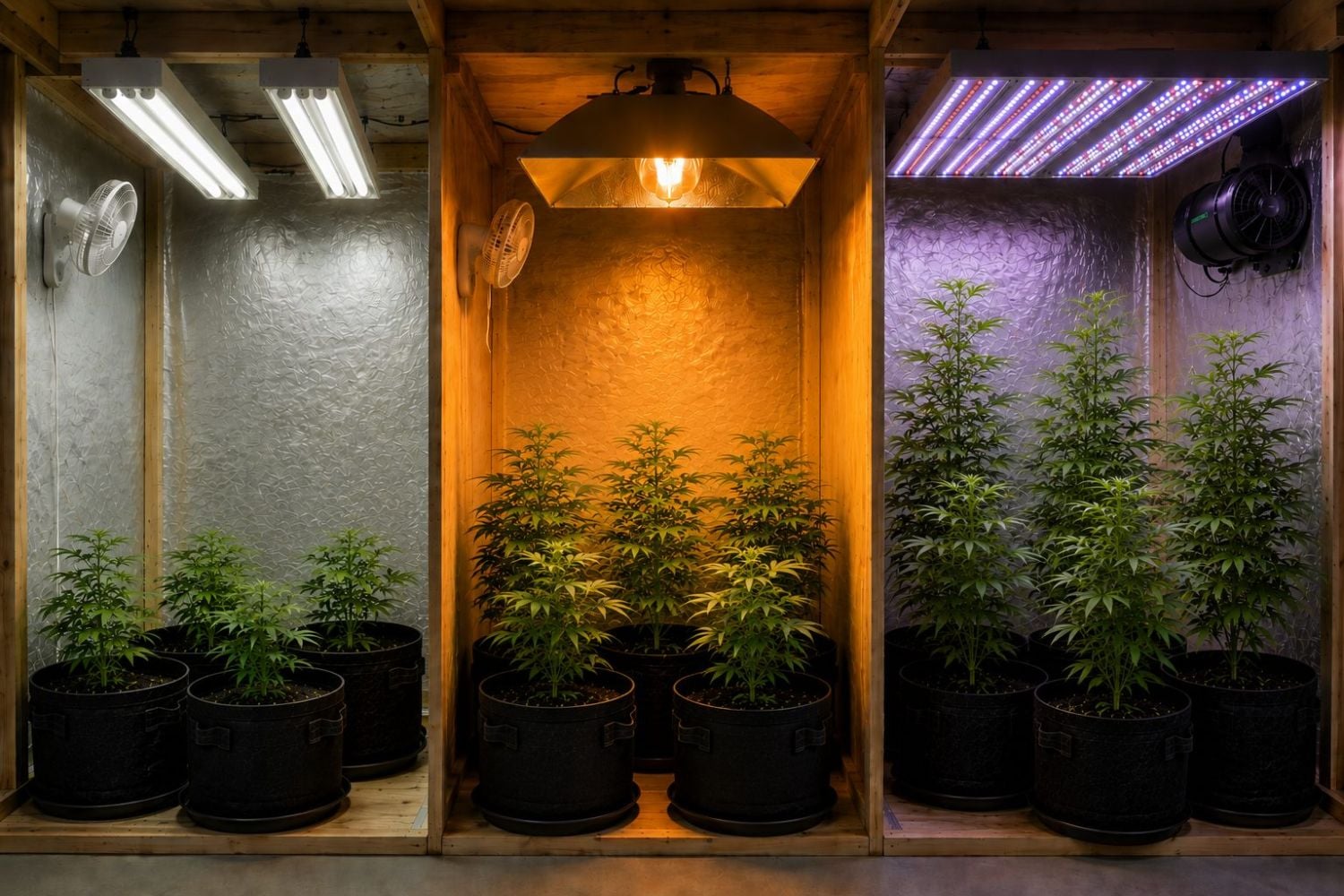 Tipos de lámparas para el cultivo de cannabis.