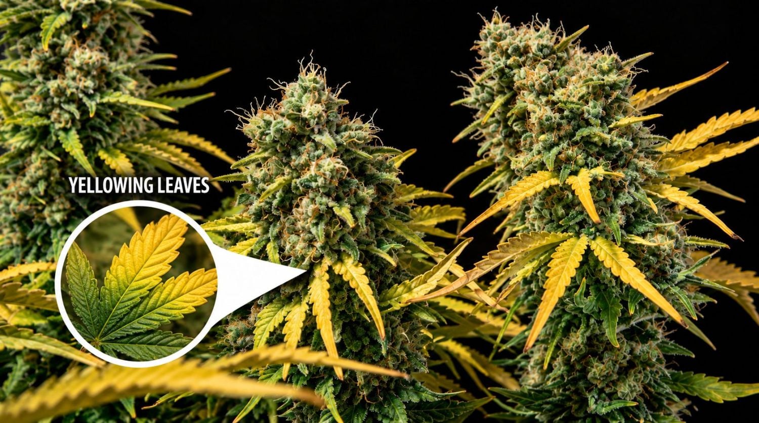 Cosecha de tu Cannabis Autofloreciente: hojas amarillas