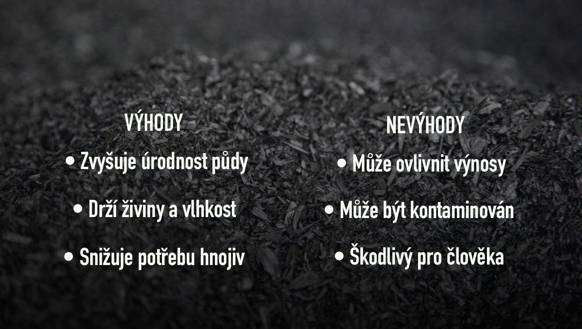 Výhody a nevýhody přidávání biouhlu do půdy