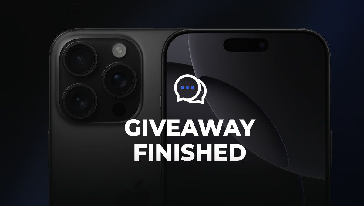 Giveaway finished