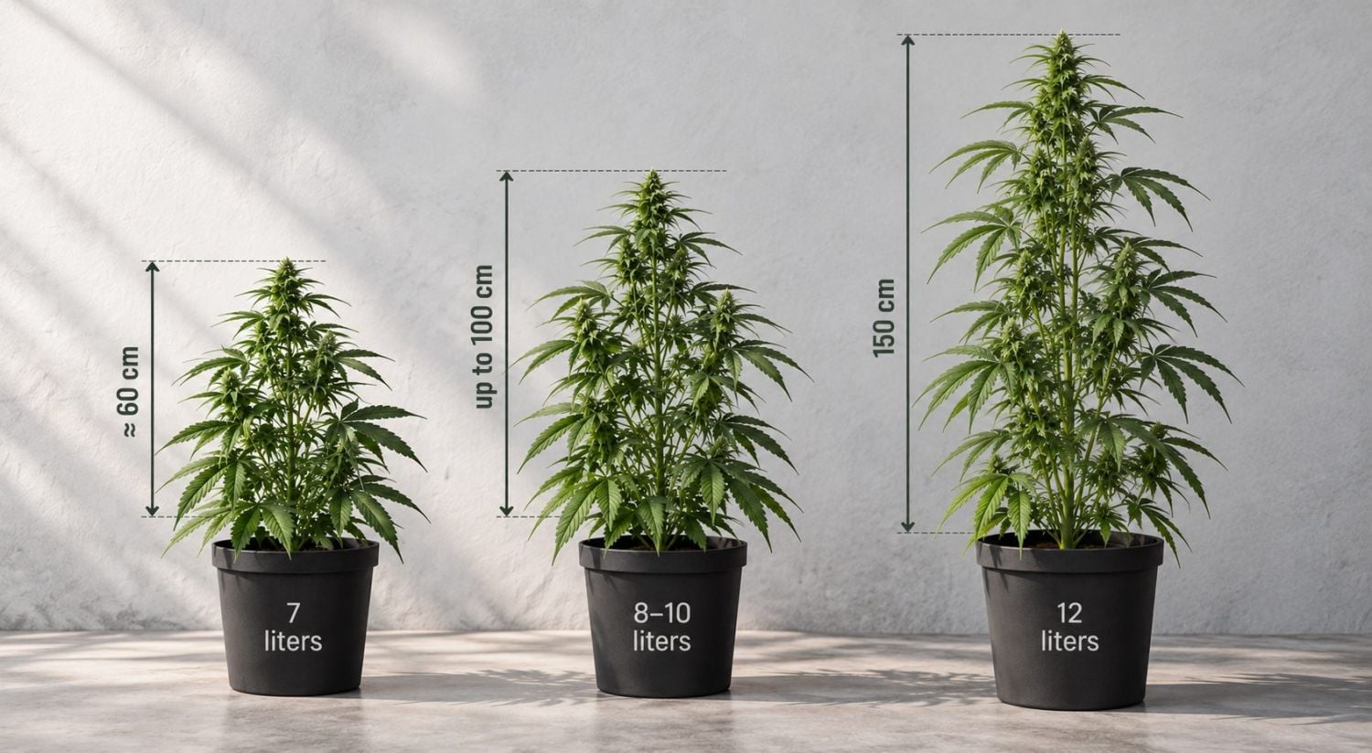 Wie groß werden Autoflowering Pflanzen?: Wahl des Topfes
