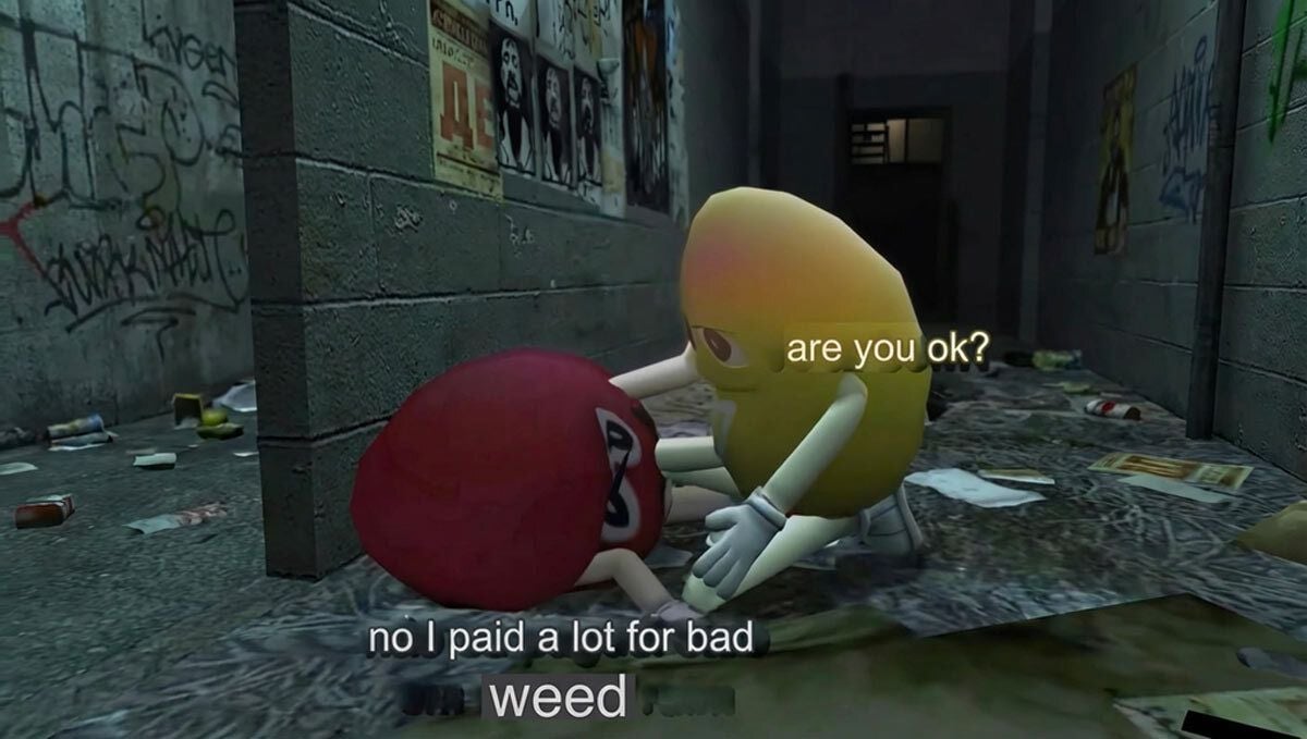 Rave kültüründen çıkan bir strain’i vurgulayan bir meme.