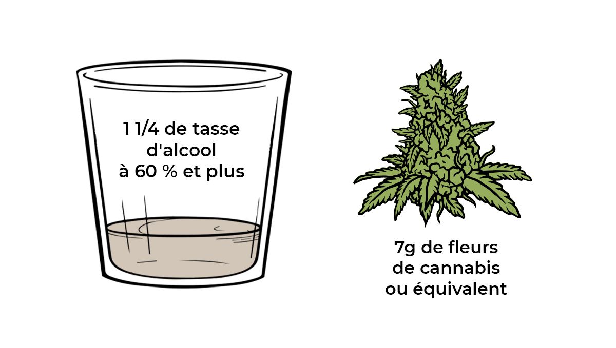 Ingrédients de base de la teinture de cannabis.