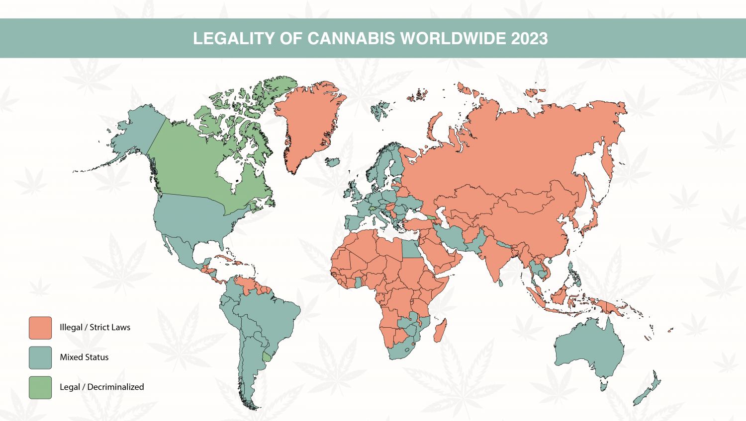 Legality of cannabis worldwide as for 2023. Legality of cannabis worldwide as for 2023.
