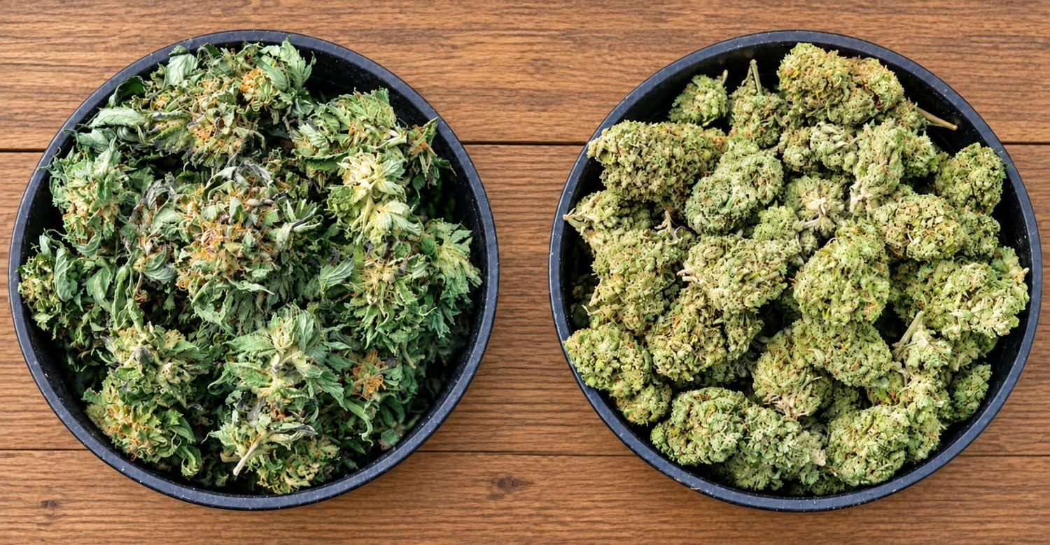 Leitfaden Cannabisblüte: Dry trimming vs. wet trimming