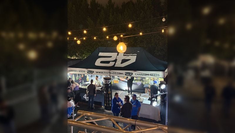 AAC logo and FB Booth filmed from above