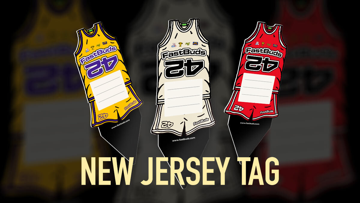 Novas Etiquetas Jersey Fast Buds em Cada Pedido